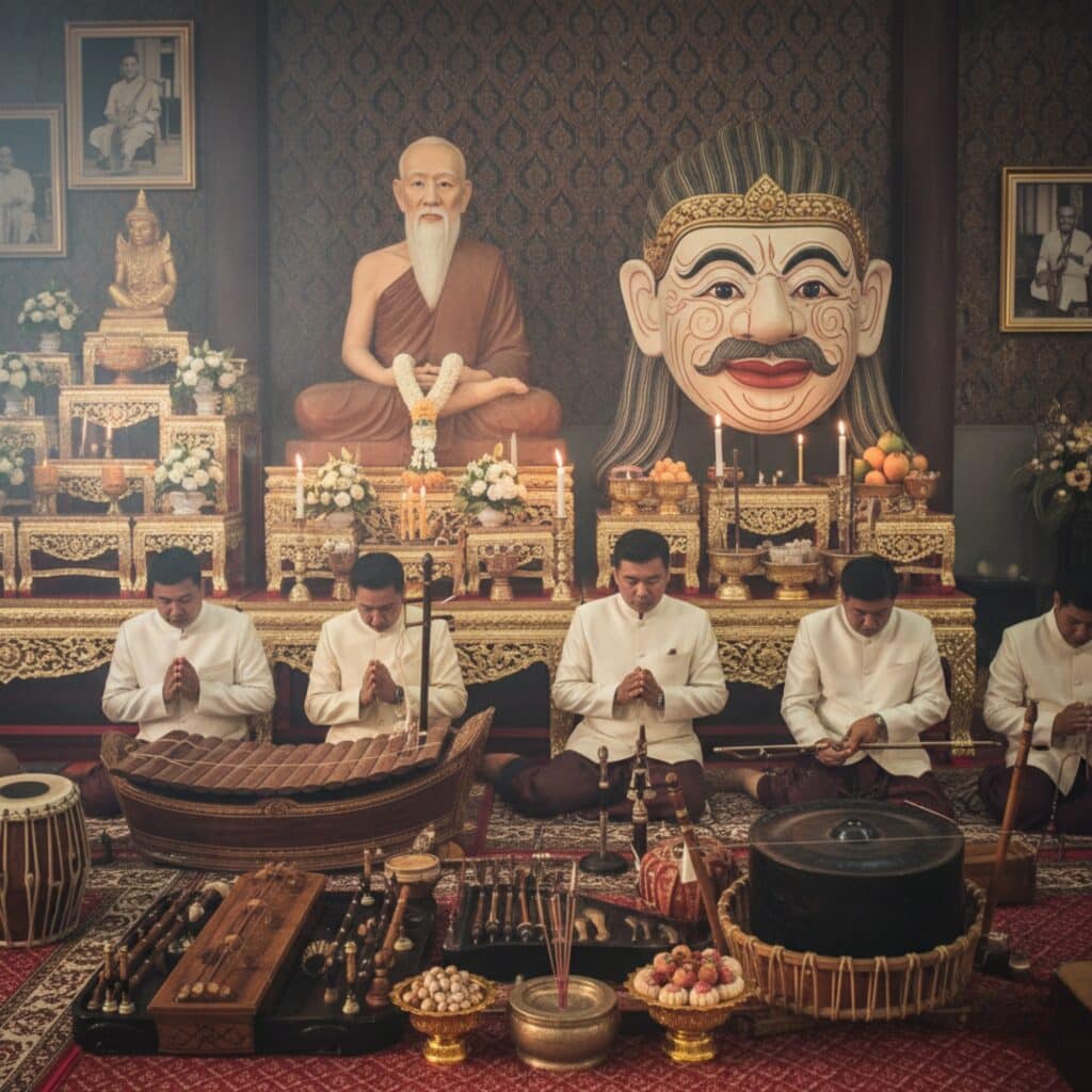 เรียนดนตรีไทย ทำไมต้องมีพ่อแก่เป็นครู หลายครั้งเรามักจะเห็นนักเรียนดนตรีไทยต้องกราบไหว้เครื่องดนตรีไทย บูชาพ่อแก่ในรูปลักษณ์ของเศียรพระฤาษีท่านั้น!!