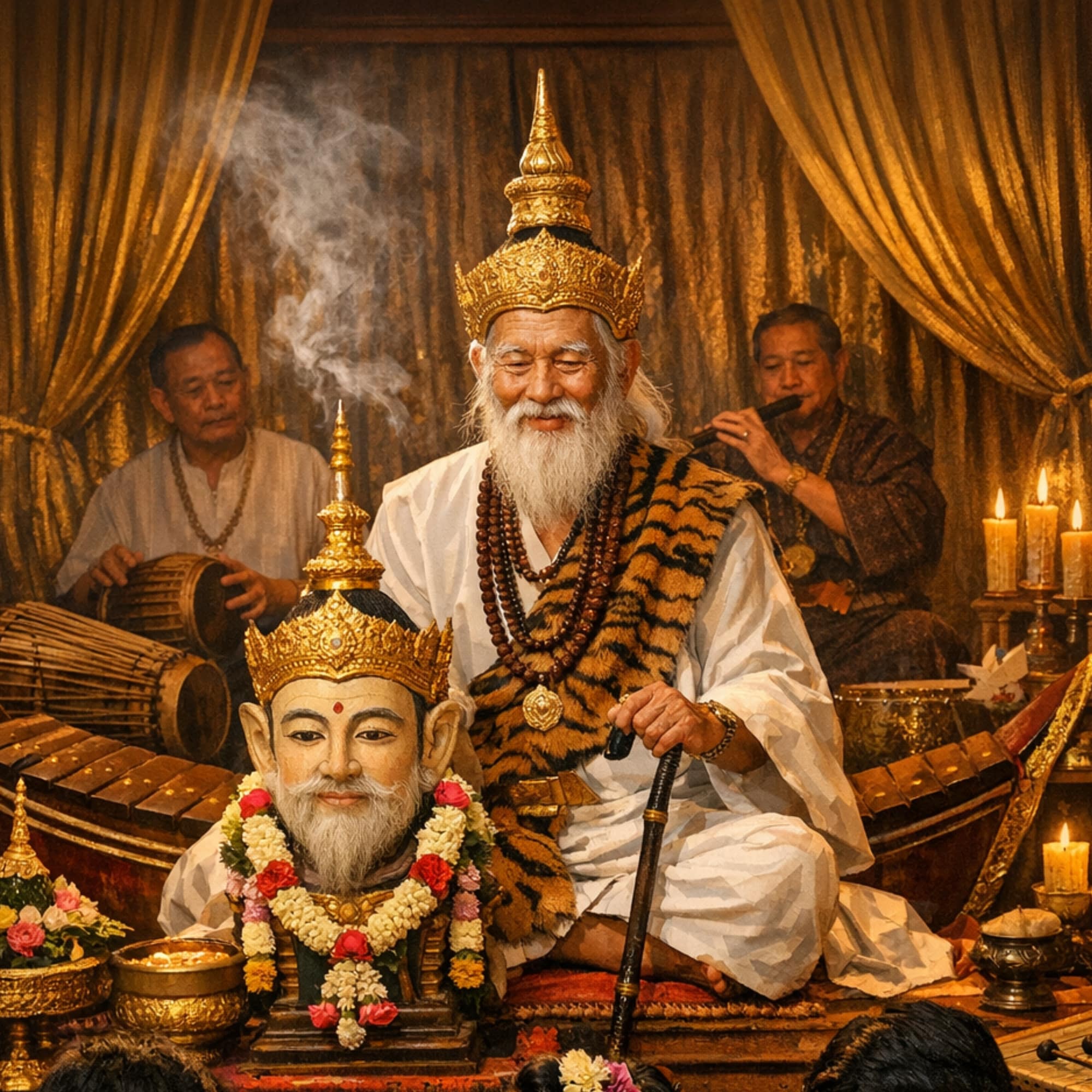 เรียนดนตรีไทย ทำไมต้องมีพ่อแก่เป็นครู หลายครั้งเรามักจะเห็นนักเรียนดนตรีไทยต้องกราบไหว้เครื่องดนตรีไทย บูชาพ่อแก่ในรูปลักษณ์ของเศียรพระฤาษีท่านั้น!!