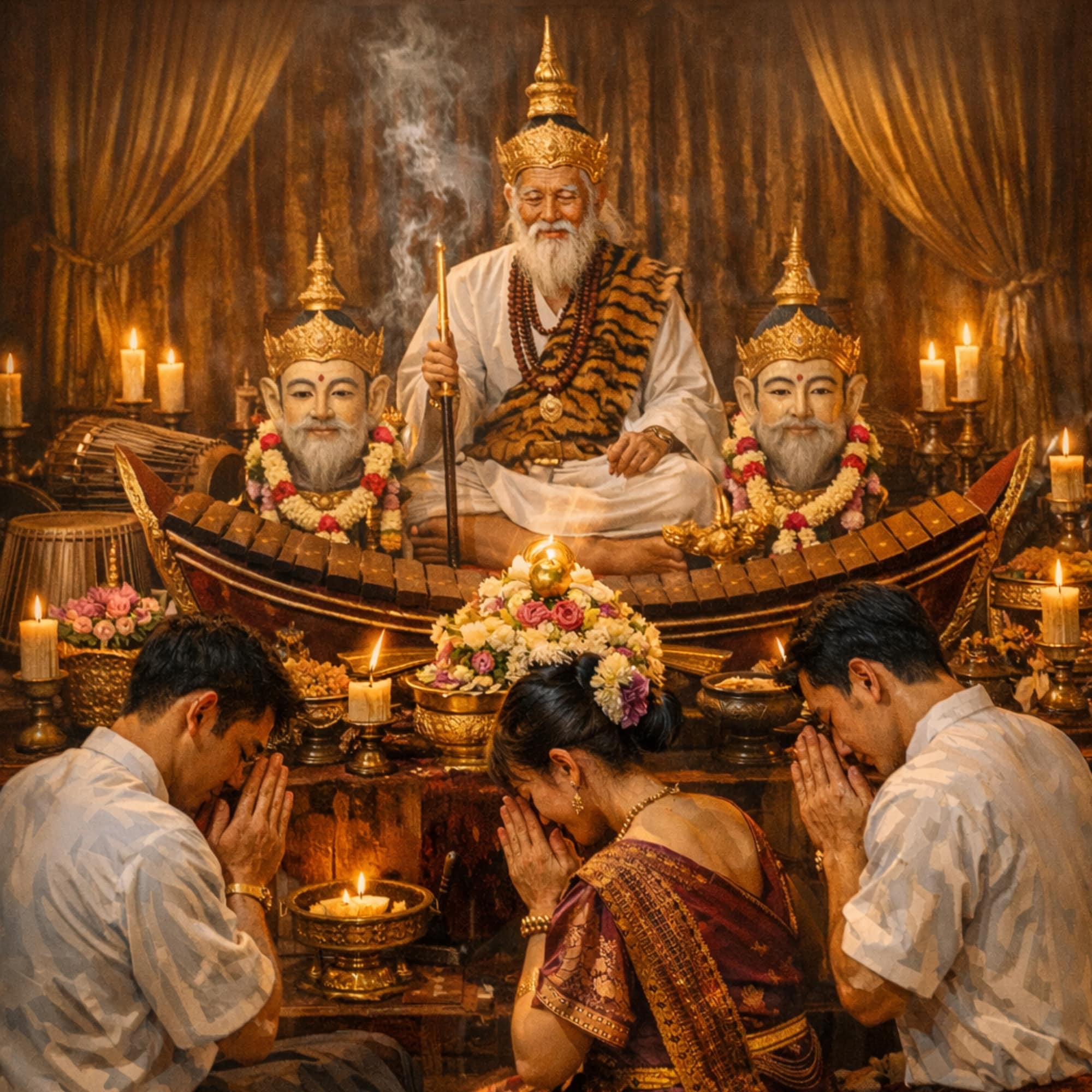 เรียนดนตรีไทย ทำไมต้องมีพ่อแก่เป็นครู หลายครั้งเรามักจะเห็นนักเรียนดนตรีไทยต้องกราบไหว้เครื่องดนตรีไทย บูชาพ่อแก่ในรูปลักษณ์ของเศียรพระฤาษีท่านั้น!!