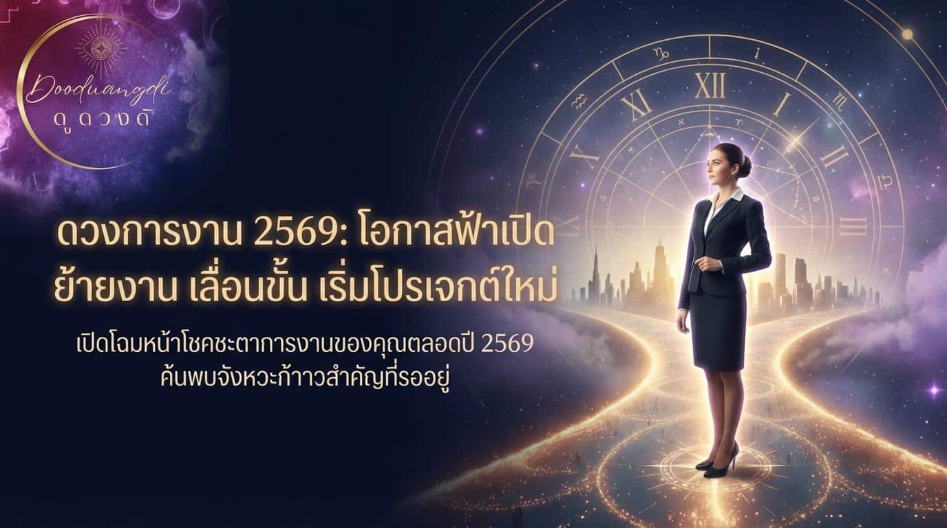 ดวงการงานต้นปี 2569 ใครมีเกณฑ์ย้ายงาน เลื่อนตำแหน่ง เริ่มโปรเจกต์ใหม่แล้วรุ่ง ในปี 2569 ถือเป็นช่วงหัวเลี้ยวหัวต่อสำคัญของดวงการงานของหลายๆ คนเลยครับ