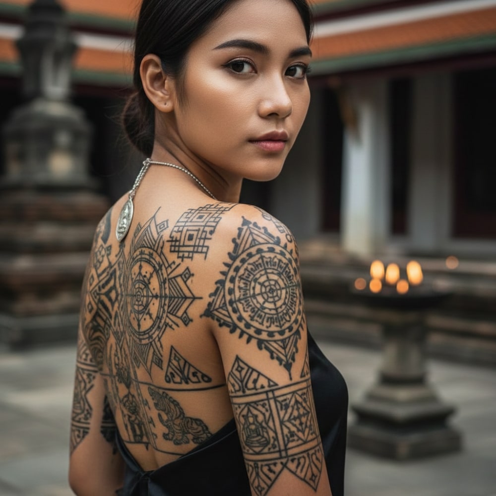 ผู้หญิง รอยสักยันต์ ที่เหมาะกับดวงและพลังชีวิต! ทว่าแต่เดิมในอดีตสตรีบางคนมักจะสักยันต์เพื่อสืบทอดสายครูบาอาจารย์ที่ตกทอดมาจากบรรพบุรุษจากรุ่นสู่รุ่น!!