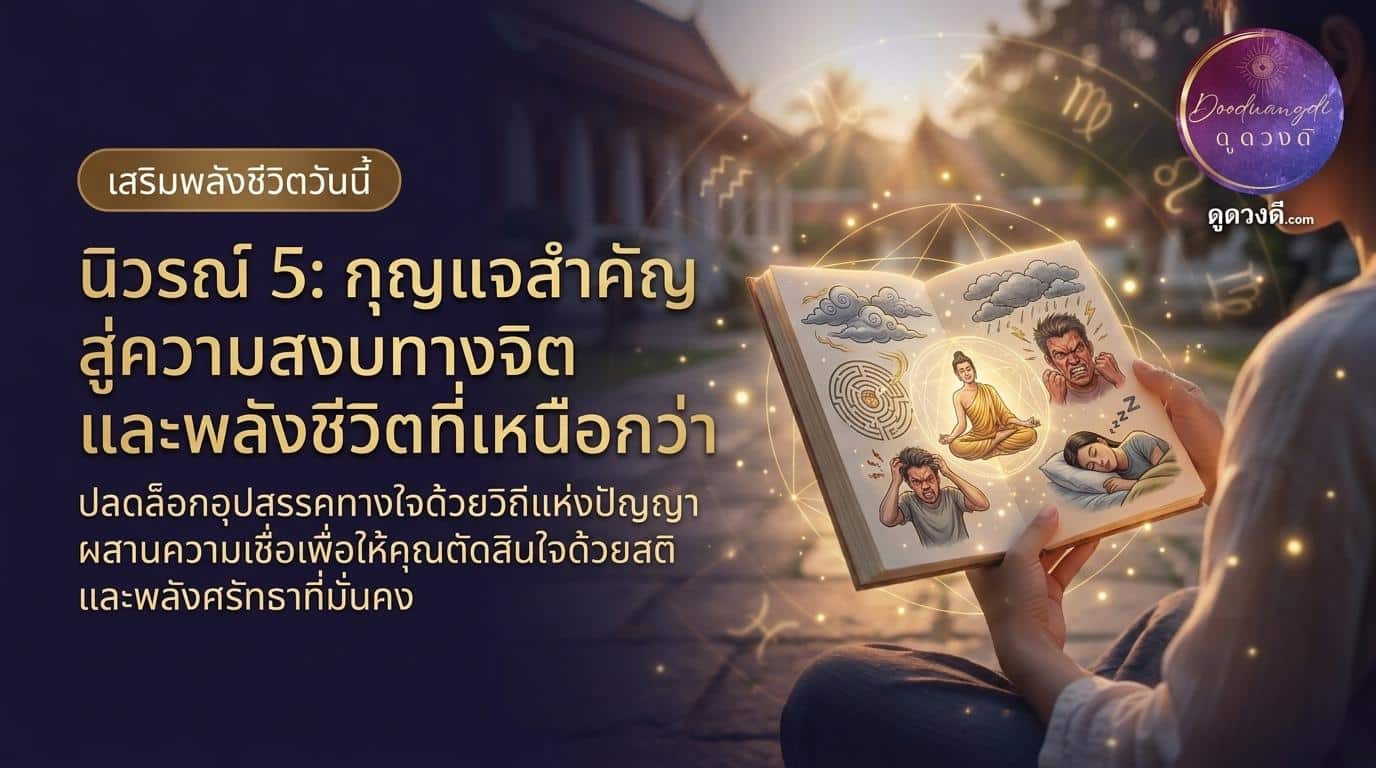 นิวรณ์ 5 คืออะไร มีอะไรบ้าง พร้อมวิธีแก้ให้ใจสงบ และใช้ชีวิตดีขึ้น ในยุคปัจจุบันผู้คนมี จิตใจไม่นิ่ง วอกแวก ทั้งยังมีความเครียด ความวิตกกังวล ไม่ใช่เรื่องไกลตัว