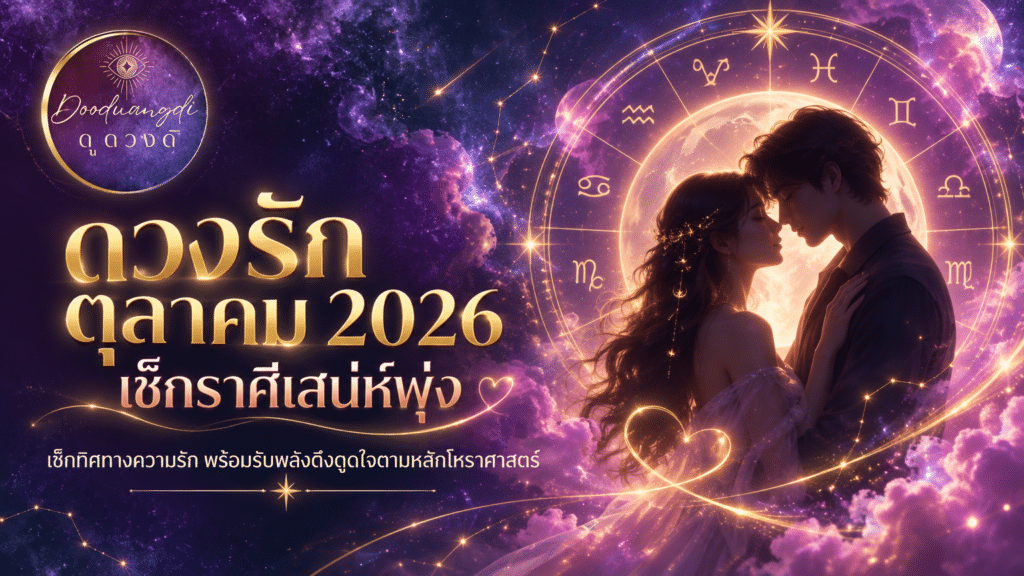 ดวงความรัก ตุลาคม เปิดวาร์ปราศีราศีไหนเสน่ห์แรงพุ่งกระฉูด! ดวงความรัก ตุลาคม 2026 พลังงานแห่งความสัมพันธ์ ของหลายคนอย่างชัดเจน หรือ คลื่นความสับสน
